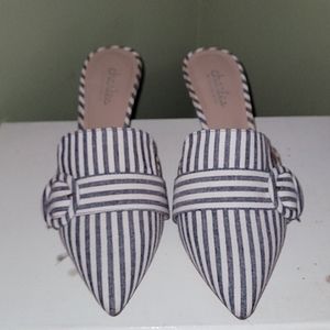 Mules: Stripped-Size 10- Never Worn